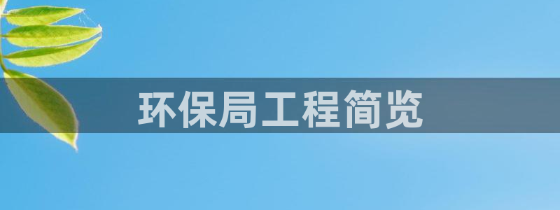 彩名堂app官方下载：环保局工程简览