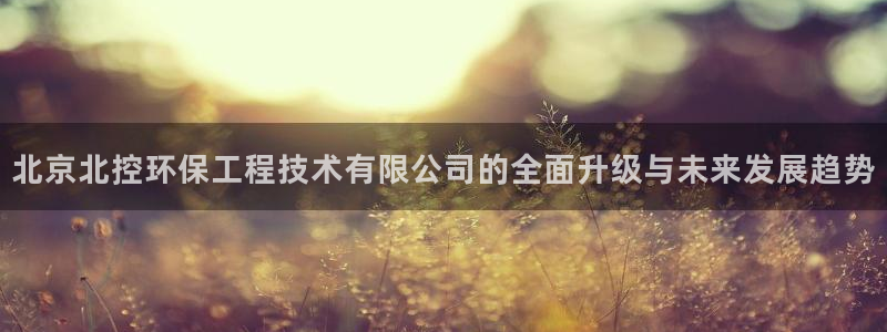 彩名堂手机客户端官网：北京北控环保工程技术有限公司的全面升级