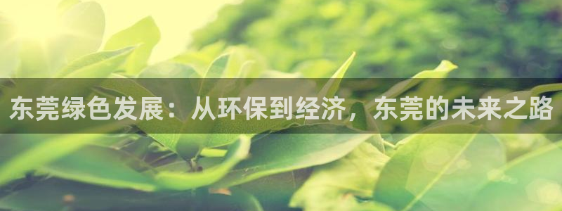 彩名堂手机客户端怎么进不去了：东莞绿色发展：从环保到经济，东