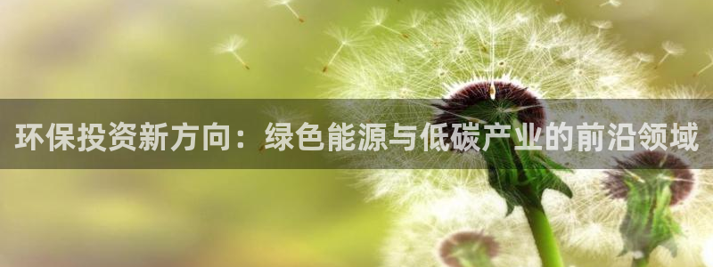 彩名堂排三：环保投资新方向：绿色能源与低碳产业的前沿领域