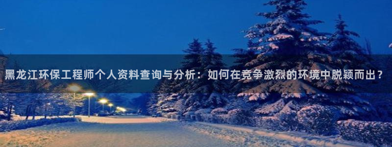 彩名堂安卓客户端官网下载：黑龙江环保工程师个人资料查询与分析：如何在竞争激烈的环境中脱颖而出？