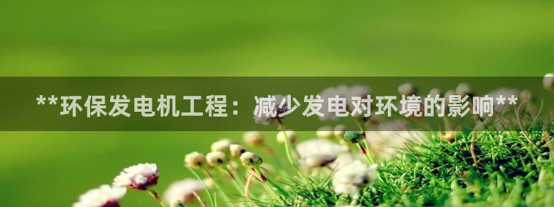 老版彩名堂：**环保发电机工程：减少